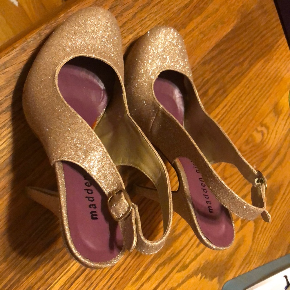 Sookier Gold Glitter Heels